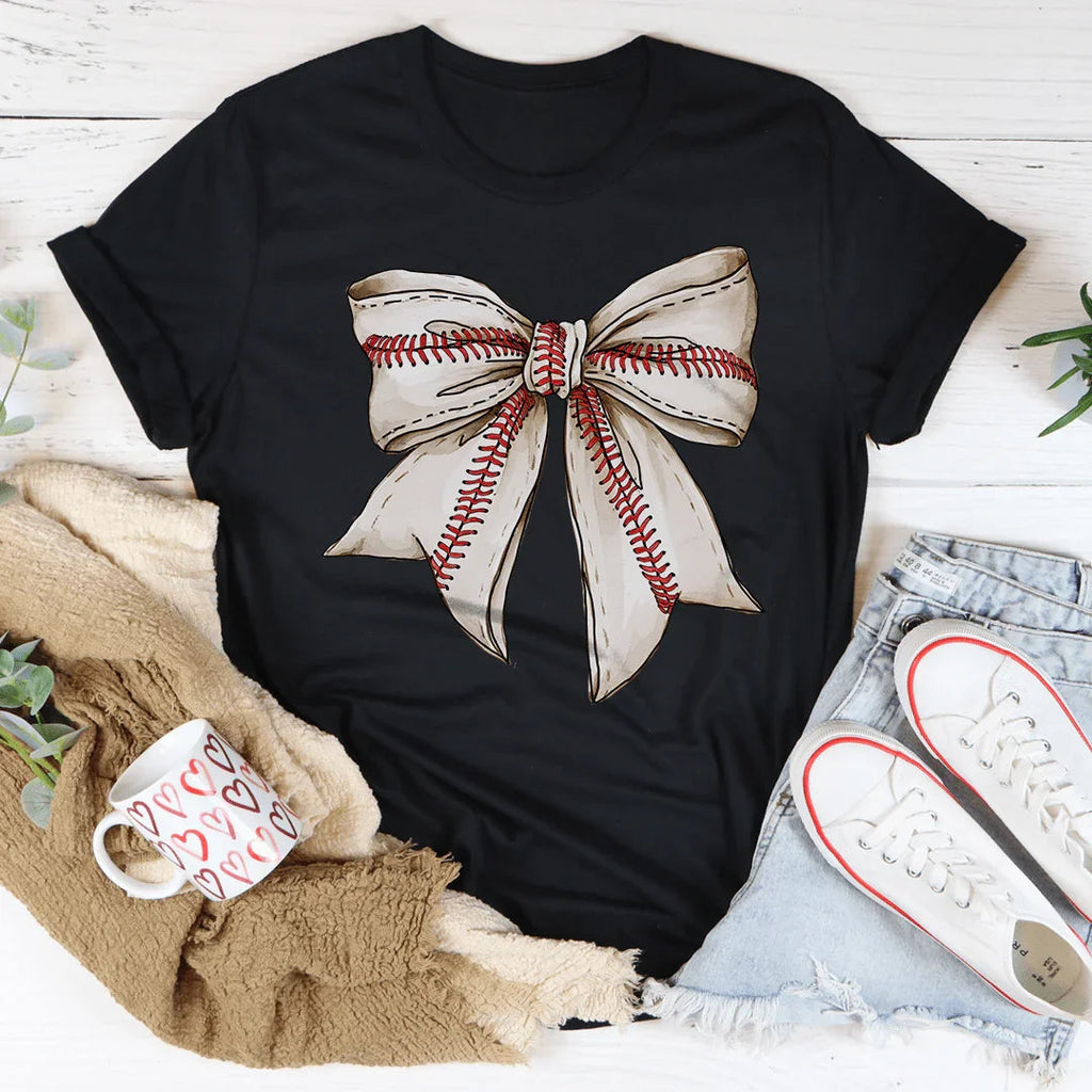 Vintage Bow Baseball Tee