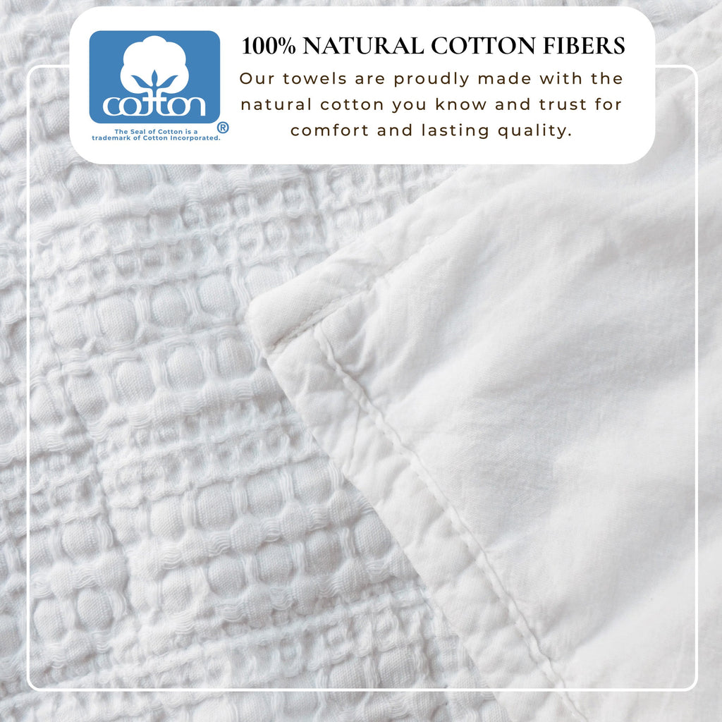 100% Cotton Honeycomb Waffle Garment Washed Quilt Set - Genevieve Collection