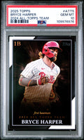 Graded 2025 Topps Bryce Harper #ATT5 2024 All Topps Team Baseball Card PSA 10 Gem Mint
