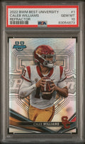 Graded 2022 Topps Bowmans Best University Caleb Williams #1 Refractor Rookie RC Football Card PSA 10 Gem Mint