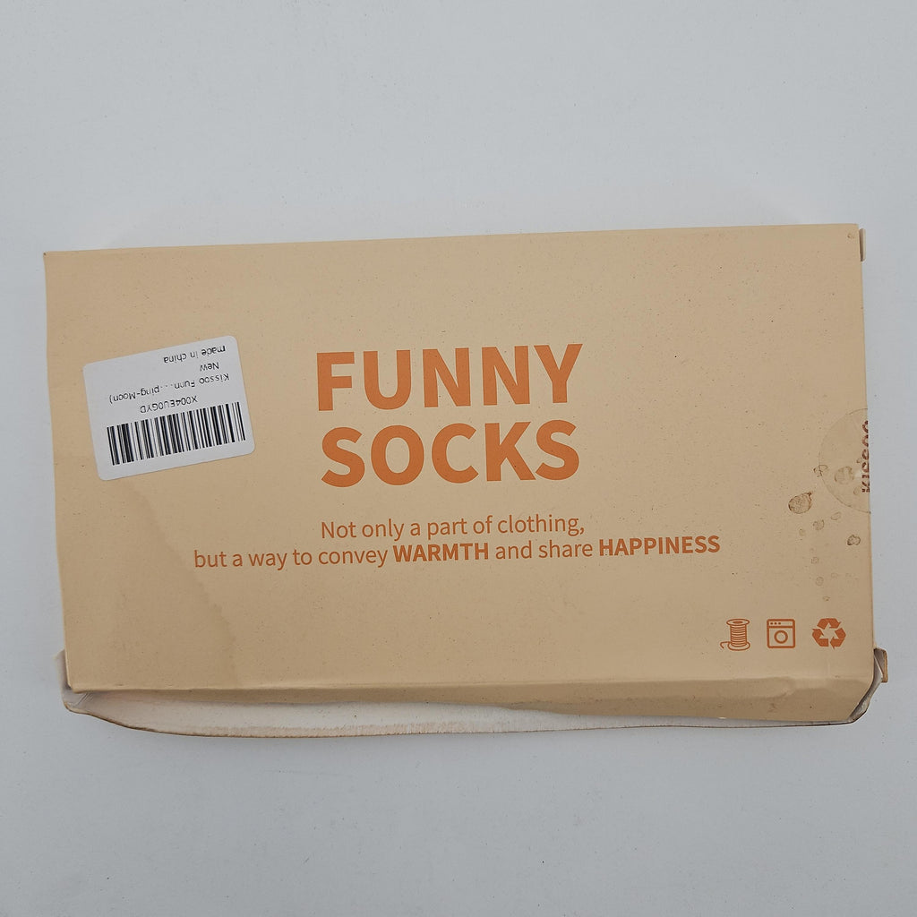 KISSOO Funny Socks, Navy Pattern