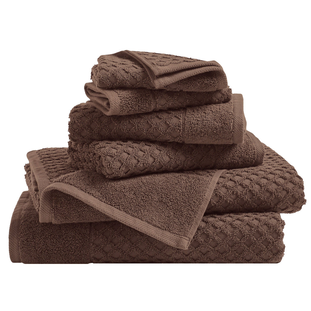 Cotton Diamond Waffle Weave Bath Towel Set - Grayson Collection