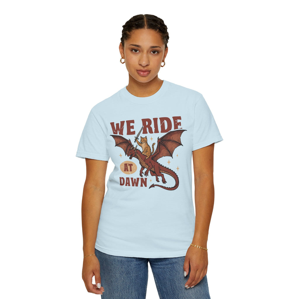 We Ride At Dawn Dragon Cat T-shirt - Comfort Colors