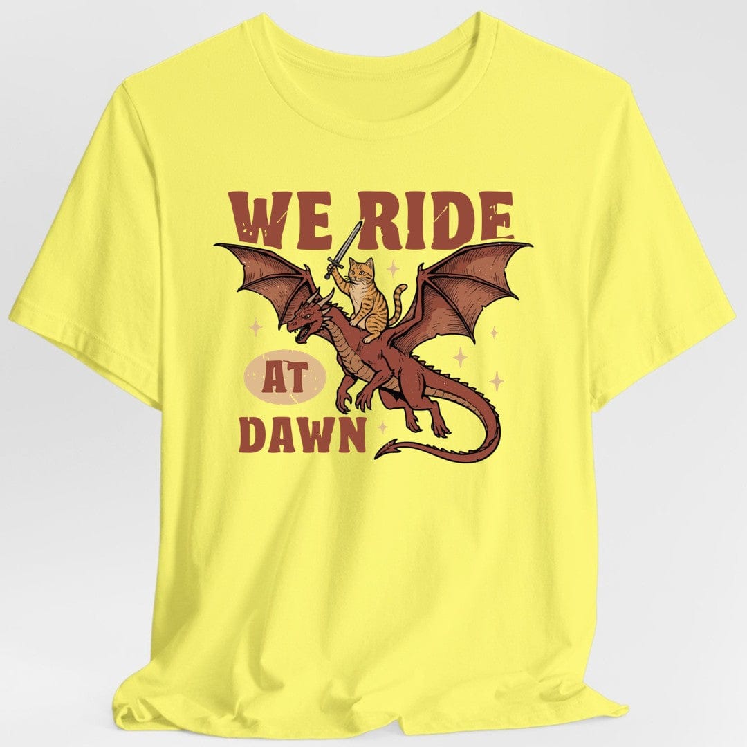We Ride At Dawn Dragon Cat T-shirt