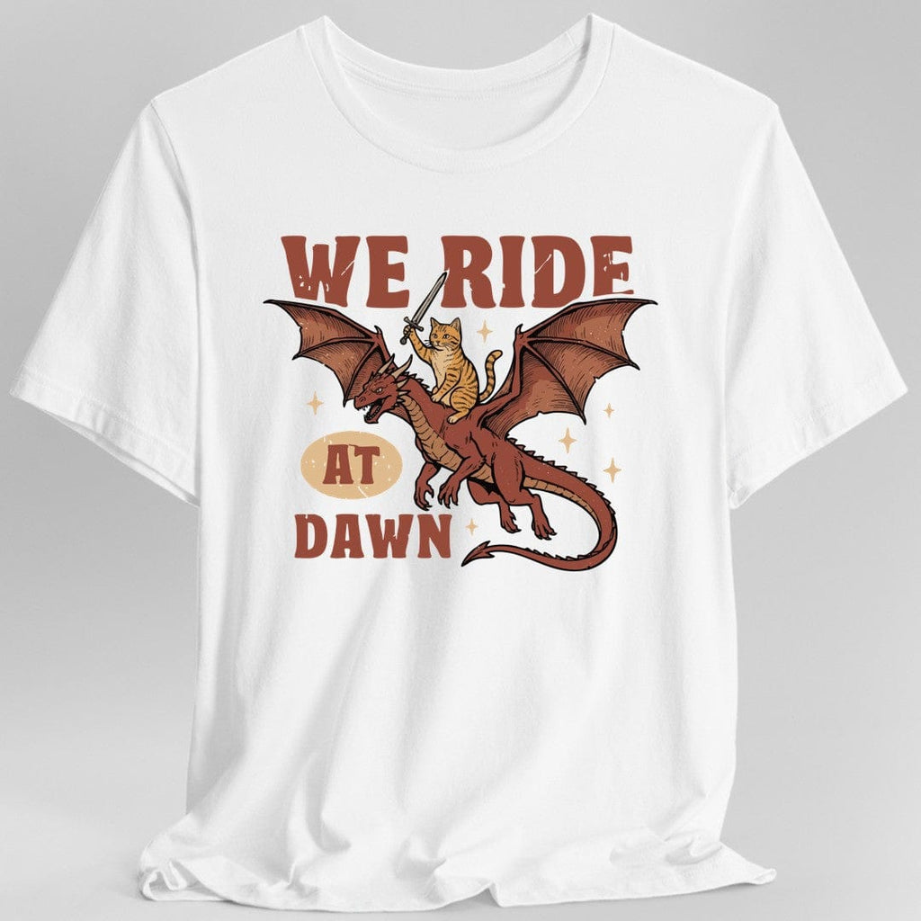 We Ride At Dawn Dragon Cat T-shirt