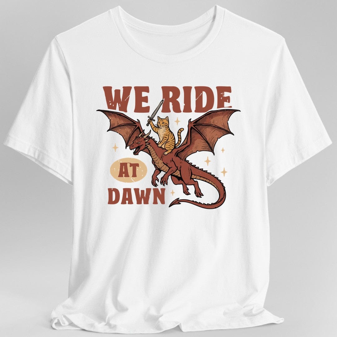 We Ride At Dawn Dragon Cat T-shirt