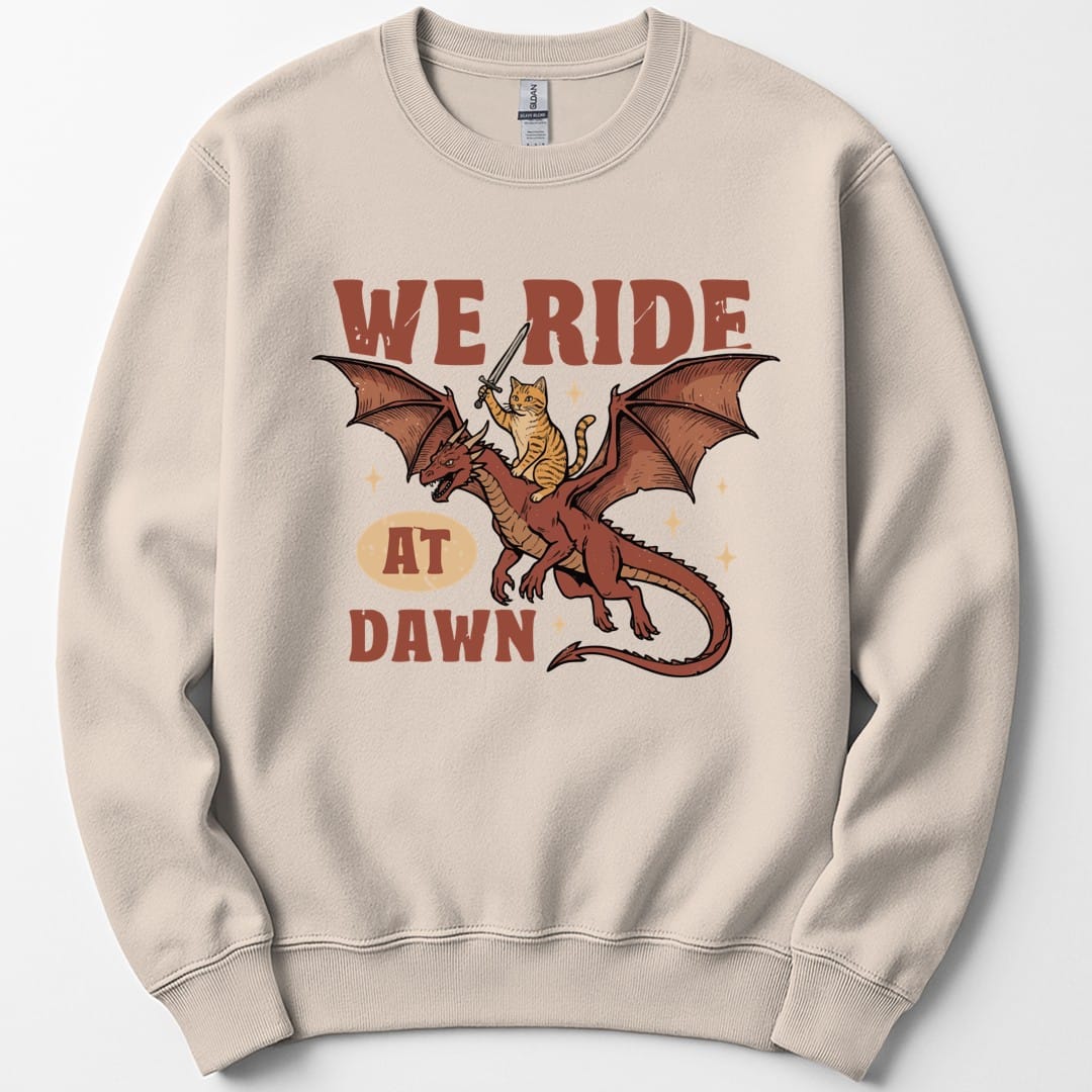 We Ride At Dawn Dragon Cat Sweatshirt