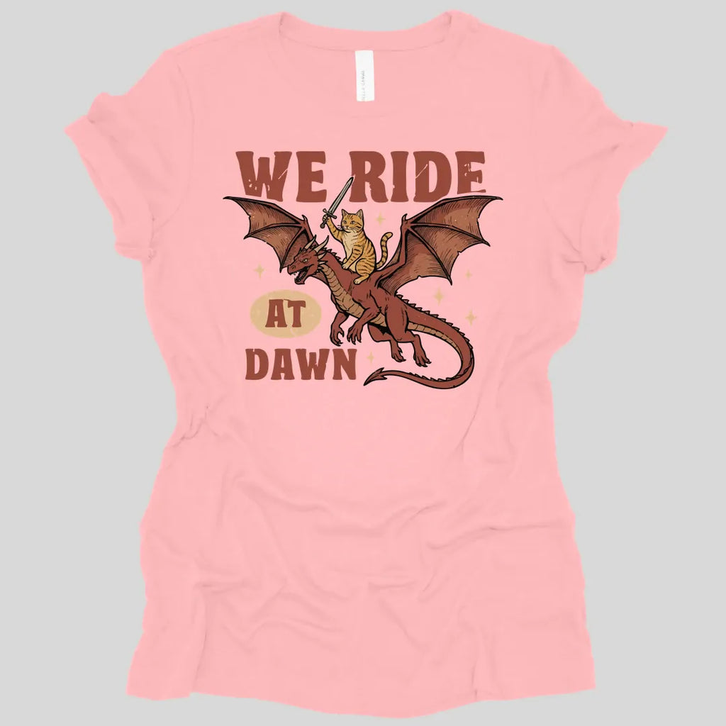 We Ride At Dawn Dragon Cat Women's T-shirt