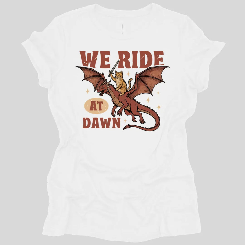 We Ride At Dawn Dragon Cat Women's T-shirt