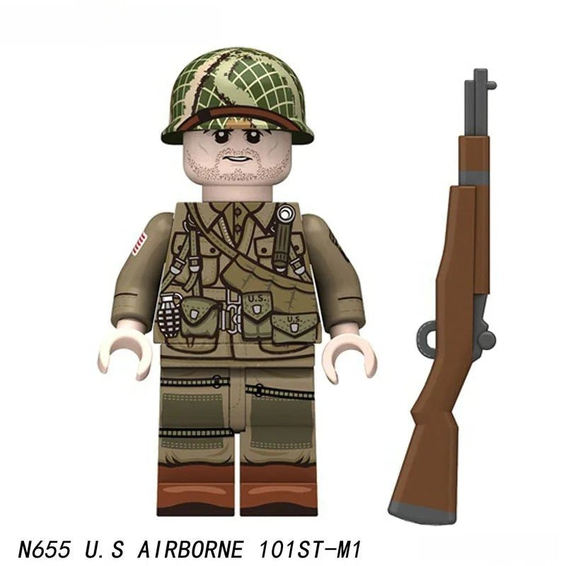 World War 2 American Airborne Infantry Soldier Custom Lego Minifigures Toys 1