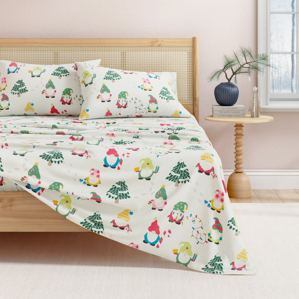 Turkish Cotton Christmas Flannel Sheet Set - Whittaker Collection