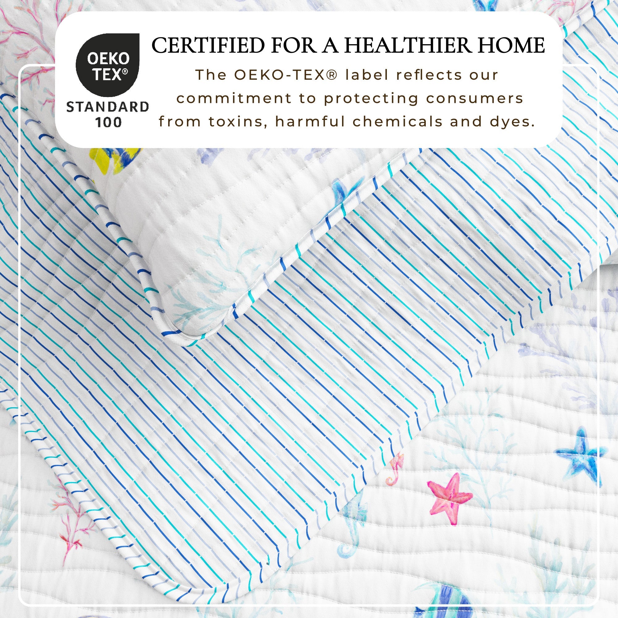 Colorful Coastal Seascape Quilt Set - Ryanne Collection