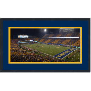 Framed Milan Puskar Stadium West Virginia Mountaineers 16x24 NCAA Football Photo Professionally Matted