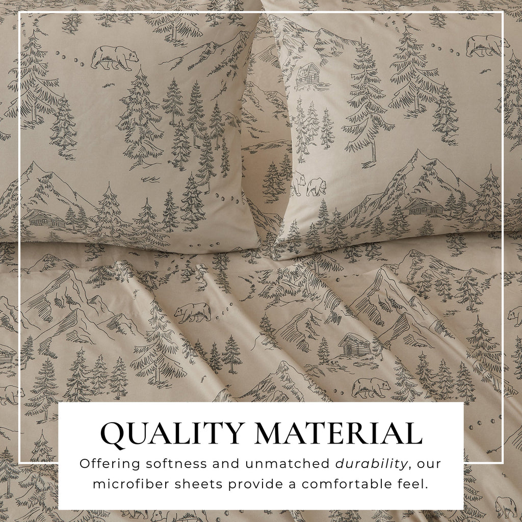 Lodge Printed Sheet Set - Mountain Ridge Collection
