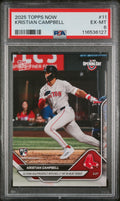 Graded 2025 Topps Now Kristian Campbell #11 Rookie RC Baseball Card PSA 6 EX