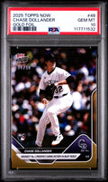 Graded 2025 Topps Now Chase Dollander #46 Gold Foil /50 Rookie RC Baseball Card PSA 10 Gem Mint