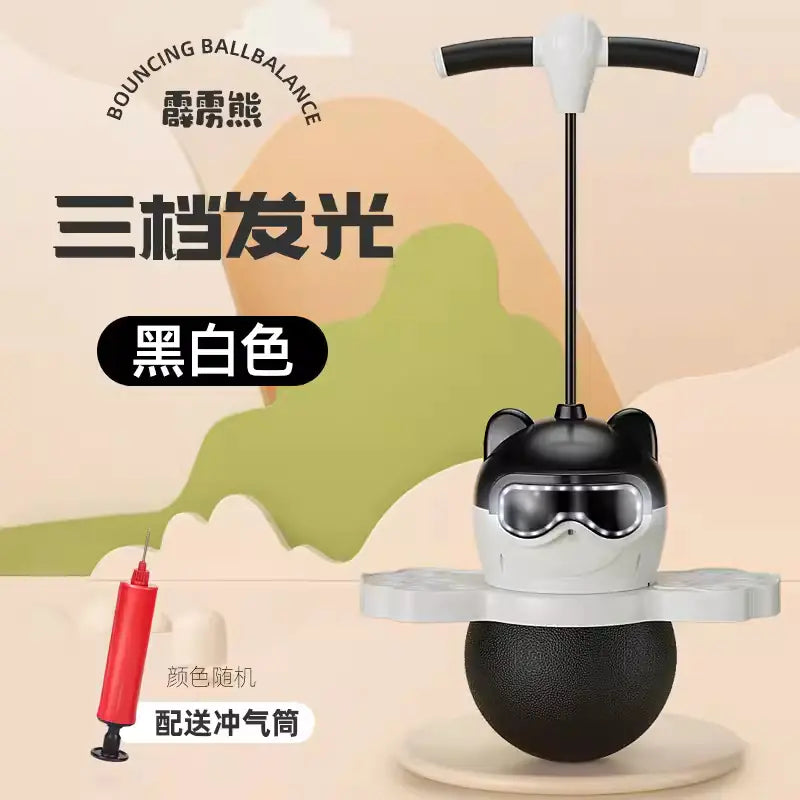 Glowing Panda Bouncing Ball for Kids' Balance Play