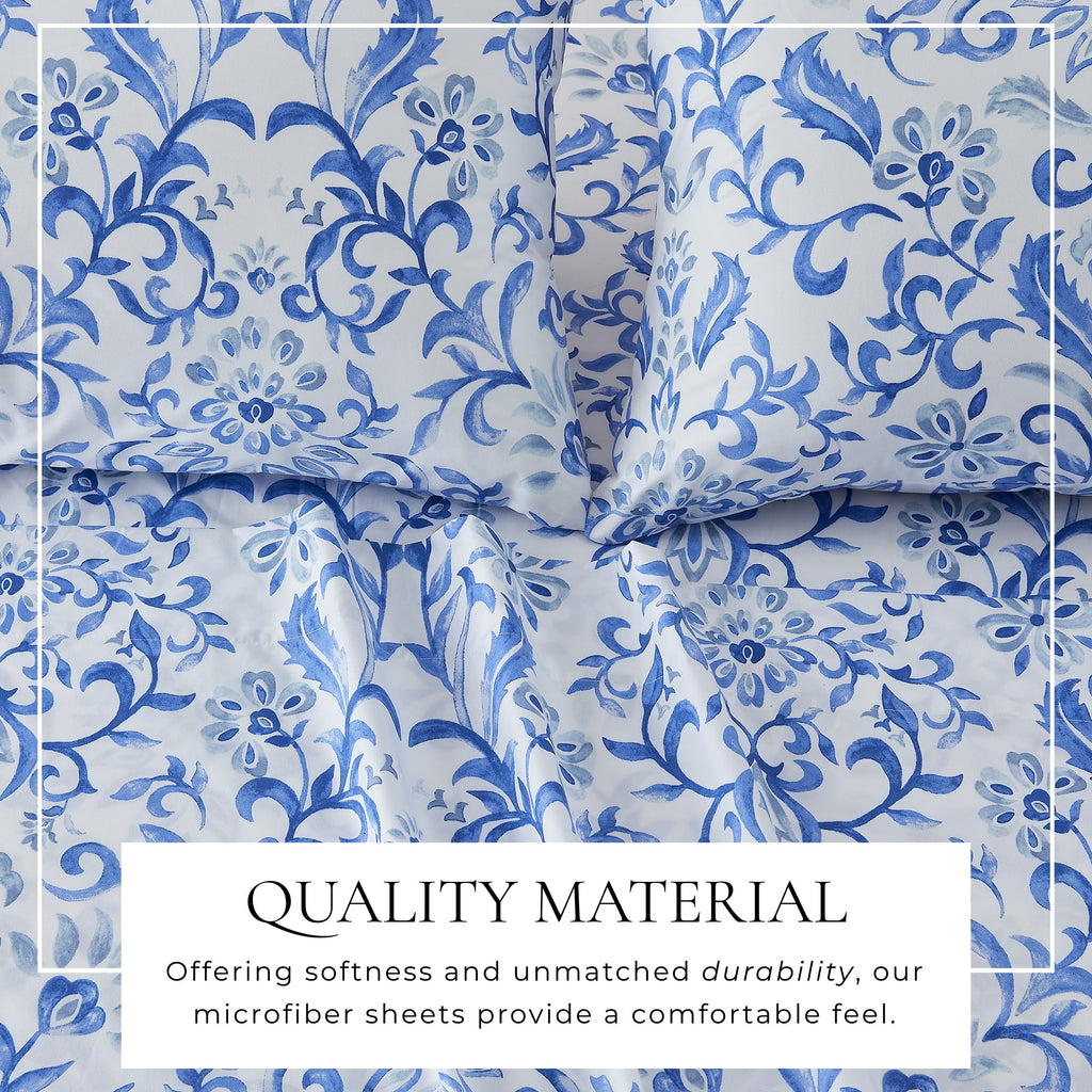 Watercolor Floral Sheet Set - Delia Collection