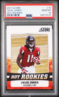 Graded 2011 Panini Score Julio Jones #17 Hot Rookies Rookie RC Football Card PSA 10 Gem Mint