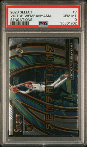 Graded 2023 Panini Select Victor Wembanyama #7 Sensations Rookie RC Basketball Card PSA 10 Gem Mint