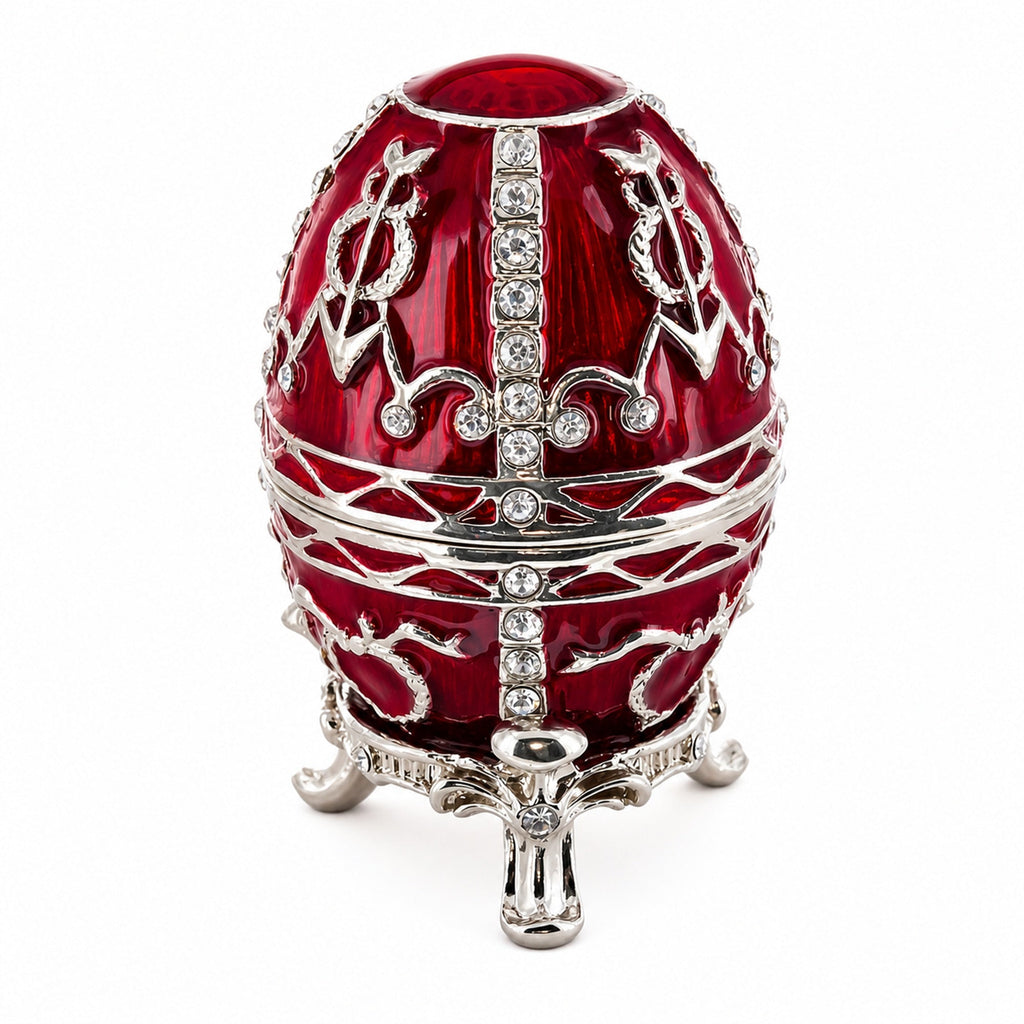 1895 Rosebud Royal Imperial Metal Easter Egg 2.5 Inches