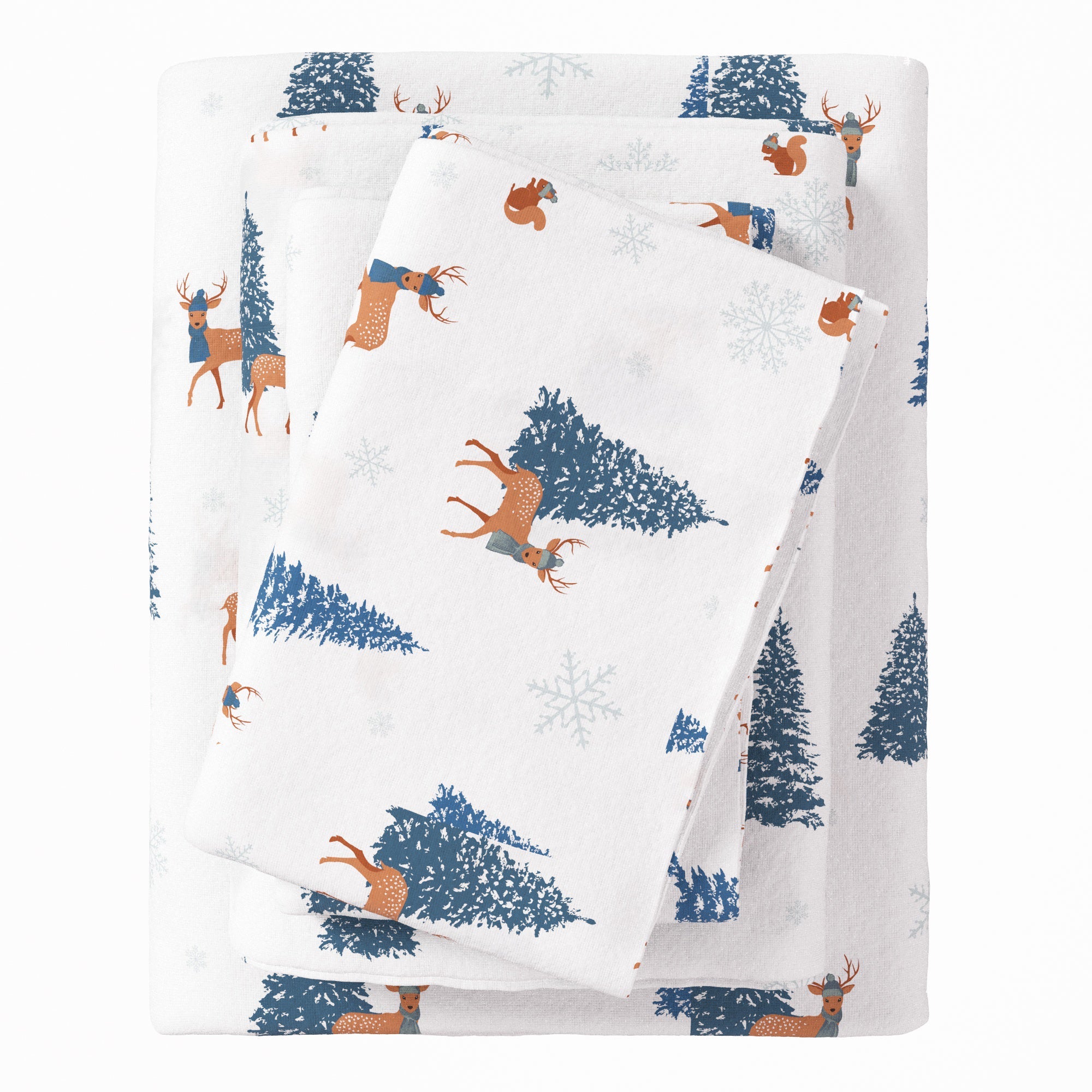 Turkish Cotton Christmas Flannel Sheet Set - Whittaker Collection