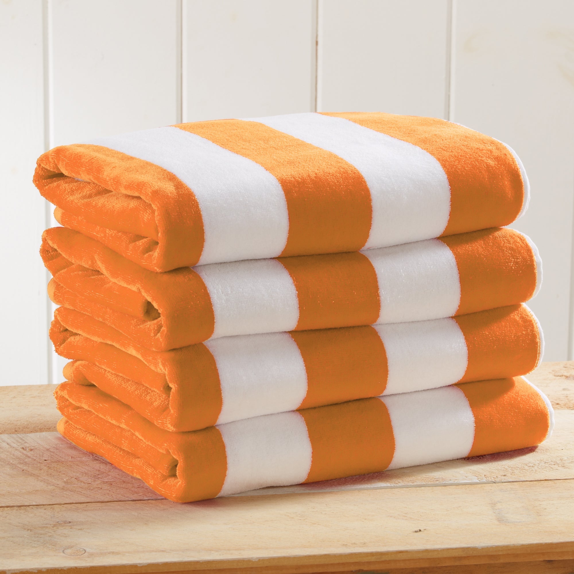 Cotton Velour Cabana Stripe Beach Towel - Novia Collection.