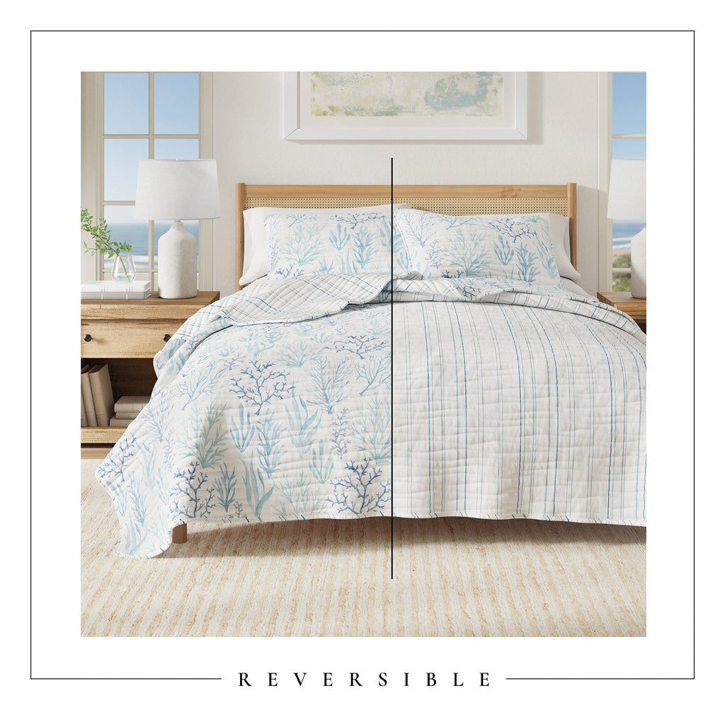 Blue Coral Quilt - Amelia Island