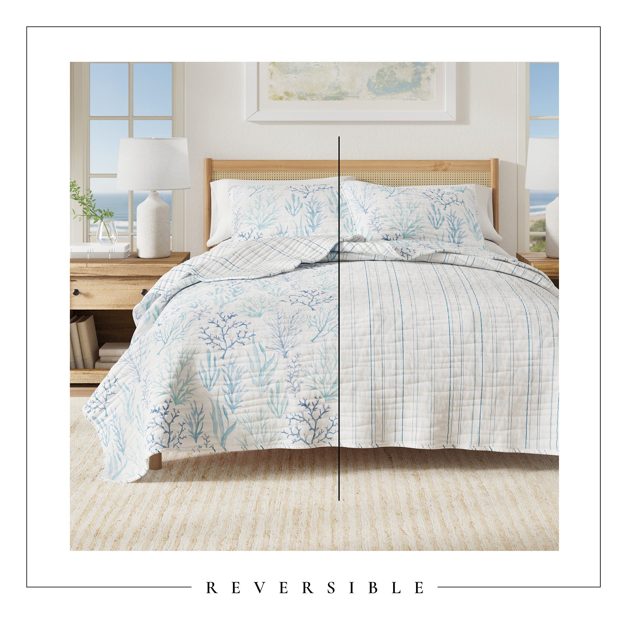 Blue Coral Quilt - Amelia Island
