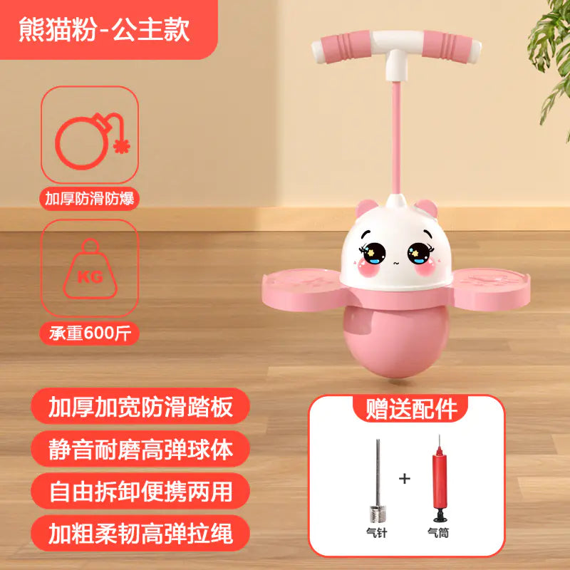 Glowing Panda Bouncing Ball for Kids' Balance Play