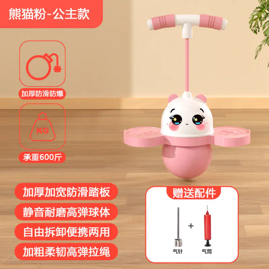 Glowing Panda Bouncing Ball for Kids' Balance Play