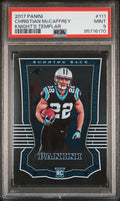 Graded 2017 Panini Christian McCaffrey #111 Knights Templar Rookie RC Football Card PSA 9 Mint