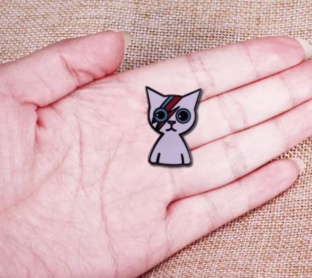 Ziggy Stardust Kitty David Bowie Enamel Pins small, durable, high quality accessories