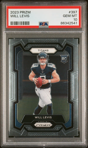 Graded 2023 Panini Prizm Will Levis #397 Rookie RC Football Card PSA 10 Gem Mint